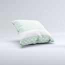 Vintage Light Green Polka Dot With White Strip copy Ink-Fuzed Decorative Throw Pillow