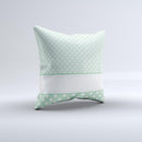 Vintage Light Green Polka Dot With White Strip copy Ink-Fuzed Decorative Throw Pillow
