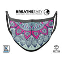 Vintage Mandala - Made in USA Mouth Cover Unisex Anti-Dust Cotton Blend Reusable & Washable Face Mask with Adjustable Sizing for Adult or Child