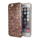 Vintage Maroon and Yellow Rose Pattern iPhone 6/6s or 6/6s Plus 2-Piece Hybrid INK-Fuzed Case