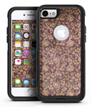 Vintage Maroon and Yellow Rose Pattern - iPhone 7 or 8 OtterBox Case & Skin Kits