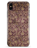 Vintage Maroon and Yellow Rose Pattern - iPhone X Clipit Case