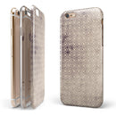 Vintage Micro Brown and Tan Cross Pattern iPhone 6/6s or 6/6s Plus 2-Piece Hybrid INK-Fuzed Case