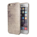 Vintage Micro Brown and Tan Cross Pattern iPhone 6/6s or 6/6s Plus 2-Piece Hybrid INK-Fuzed Case