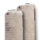 Vintage Micro Brown and Tan Cross Pattern iPhone 6/6s or 6/6s Plus 2-Piece Hybrid INK-Fuzed Case