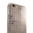 Vintage Micro Brown and Tan Cross Pattern iPhone 6/6s or 6/6s Plus 2-Piece Hybrid INK-Fuzed Case