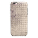 Vintage Micro Brown and Tan Cross Pattern iPhone 6/6s or 6/6s Plus 2-Piece Hybrid INK-Fuzed Case