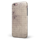 Vintage Micro Brown and Tan Cross Pattern iPhone 6/6s or 6/6s Plus 2-Piece Hybrid INK-Fuzed Case