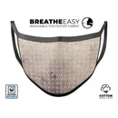 Vintage Micro Brown and Tan Cross Pattern - Made in USA Mouth Cover Unisex Anti-Dust Cotton Blend Reusable & Washable Face Mask with Adjustable Sizing for Adult or Child