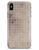Vintage Micro Brown and Tan Cross Pattern - iPhone X Clipit Case