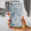 Vintage Navy Cacti Damask Pattern iPhone 6/6s or 6/6s Plus 2-Piece Hybrid INK-Fuzed Case