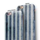 Vintage Navy and White Vertical Stripes iPhone 6/6s or 6/6s Plus 2-Piece Hybrid INK-Fuzed Case