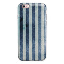 Vintage Navy and White Vertical Stripes iPhone 6/6s or 6/6s Plus 2-Piece Hybrid INK-Fuzed Case