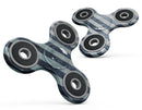 Vintage Navy and White Vertical Stripes Full-Body Fidget Spinner Skin-Kit