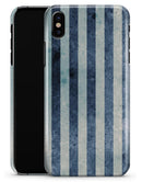 Vintage Navy and White Vertical Stripes - iPhone X Clipit Case