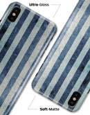 Vintage Navy and White Vertical Stripes - iPhone X Clipit Case