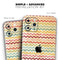 Vintage Orange and Multi-Color Chevron Pattern V4 // Skin-Kit compatible with the Apple iPhone 14, 13, 12, 12 Pro Max, 12 Mini, 11 Pro, SE, X/XS + (All iPhones Available)