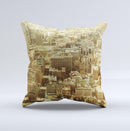 Vintage Photo of the City ink-Fuzed Decorative Throw Pillow