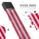 Vintage Pink and Red Verticle Stripes - Premium Decal Protective Skin-Wrap Sticker compatible with the Juul Labs vaping device