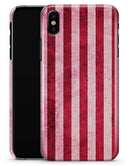 Vintage Pink and Red Verticle Stripes - iPhone X Clipit Case
