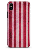 Vintage Pink and Red Verticle Stripes - iPhone X Clipit Case