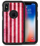 Vintage Pink and Red Verticle Stripes - iPhone X OtterBox Case & Skin Kits