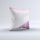Vintage Purple Curves with Floral Design ink-Fuzed Decorative Throw Pillow