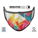 Vintage Retro Overlap - Made in USA Mouth Cover Unisex Anti-Dust Cotton Blend Reusable & Washable Face Mask with Adjustable Sizing for Adult or Child