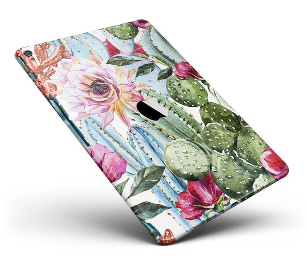 Vintage Watercolor Cactus Bloom - iPad Pro 97 - View 1.jpg