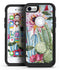 Vintage Watercolor Cactus Bloom - iPhone 7 or 7 Plus Commuter Case Skin Kit