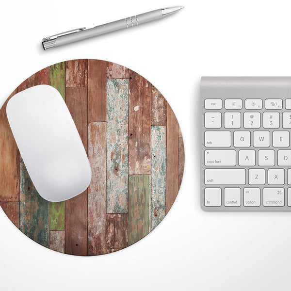 Vintage Wood Planks// WaterProof Rubber Foam Backed Anti-Slip Mouse Pad for Home Work Office or Gaming Computer Desk