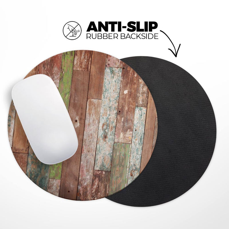 Vintage Wood Planks// WaterProof Rubber Foam Backed Anti-Slip Mouse Pad for Home Work Office or Gaming Computer Desk