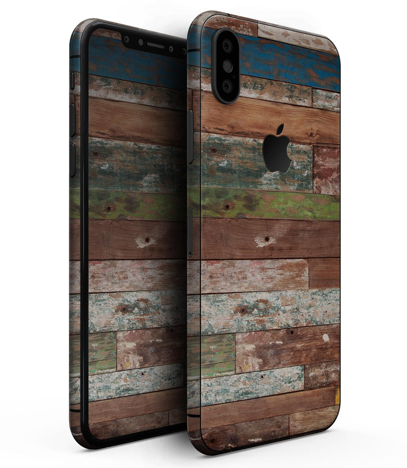 Vintage Wood Planks - iPhone XS MAX, XS/X, 8/8+, 7/7+, 5/5S/SE Skin-Kit (All iPhones Available)
