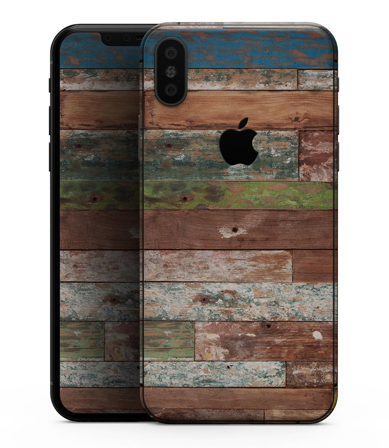 Vintage Wood Planks - iPhone XS MAX, XS/X, 8/8+, 7/7+, 5/5S/SE Skin-Kit (All iPhones Available)