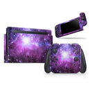 Violet Glowing Nebula // Skin Decal Wrap Kit for Nintendo Switch Console & Dock, Joy-Cons, Pro Controller, Lite, 3DS XL, 2DS XL, DSi, or Wii - Vinyl Skin Wrap for Nintendo Switch 2, OLED, Lite, Pro Controller, Wii & Classic Handhelds