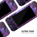Violet Glowing Nebula // Skin Decal Wrap Kit for Nintendo Switch Console & Dock, Joy-Cons, Pro Controller, Lite, 3DS XL, 2DS XL, DSi, or Wii - Vinyl Skin Wrap for Nintendo Switch 2, OLED, Lite, Pro Controller, Wii & Classic Handhelds