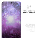 Violet Glowing Nebula - Skin-Kit for the Samsung Galaxy S-Series S20, S20 Plus, S20 Ultra , S10 & others (All Galaxy Devices Available)