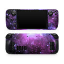 Violet Glowing Nebula // Full Body Skin Decal Wrap Kit for the Steam Deck handheld gaming computer