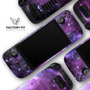 Violet Glowing Nebula // Full Body Skin Decal Wrap Kit for the Steam Deck handheld gaming computer