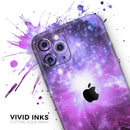 Violet Glowing Nebula - Protective Skin Wrap & Decal – Compatible with iPhone SE to iPhone 17 Pro Max (All Models)