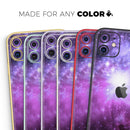 Violet Glowing Nebula - Protective Skin Wrap & Decal – Compatible with iPhone SE to iPhone 17 Pro Max (All Models)