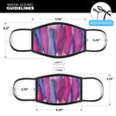 Violet Mixed Watercolor - Made in USA Mouth Cover Unisex Anti-Dust Cotton Blend Reusable & Washable Face Mask with Adjustable Sizing for Adult or Child
