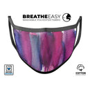 Violet Mixed Watercolor - Made in USA Mouth Cover Unisex Anti-Dust Cotton Blend Reusable & Washable Face Mask with Adjustable Sizing for Adult or Child