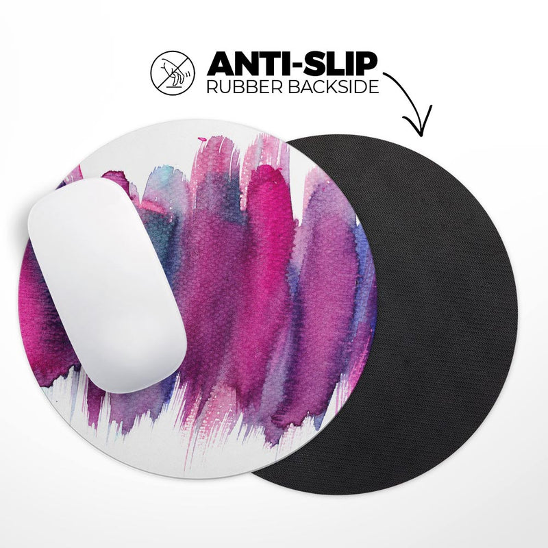 Violet Mixed Watercolor// WaterProof Rubber Foam Backed Anti-Slip Mouse Pad for Home Work Office or Gaming Computer Desk