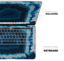 Vivid Blue Agate Crystal - Skin Decal Wrap Kit Compatible with the Apple MacBook Pro, Pro with Touch Bar or Air (11", 12", 13", 15" & 16" - All Versions Available)