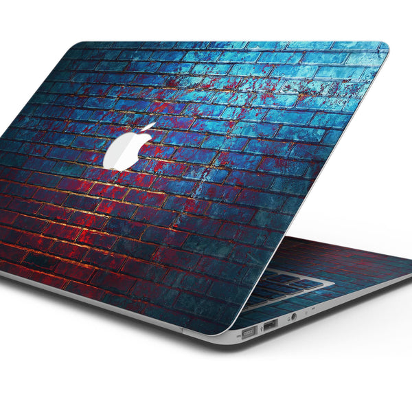 Vivid Blue Brice Alley - Skin Decal Wrap Kit Compatible with the Apple MacBook Pro, Pro with Touch Bar or Air (11", 12", 13", 15" & 16" - All Versions Available)