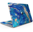 Vivid Blue Gold Acrylic - Skin Decal Wrap Kit Compatible with the Apple MacBook Pro, Pro with Touch Bar or Air (11", 12", 13", 15" & 16" - All Versions Available)