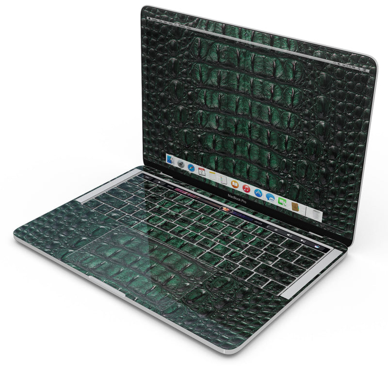 Vivid Green Crocodile Skin - Skin Decal Wrap Kit Compatible with the Apple MacBook Pro, Pro with Touch Bar or Air (11", 12", 13", 15" & 16" - All Versions Available)