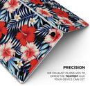 Vivid Tropical Red Floral v1 - Skin Decal Wrap Kit Compatible with the Apple MacBook Pro, Pro with Touch Bar or Air (11", 12", 13", 15" & 16" - All Versions Available)