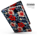 Vivid Tropical Red Floral v1 - Skin Decal Wrap Kit Compatible with the Apple MacBook Pro, Pro with Touch Bar or Air (11", 12", 13", 15" & 16" - All Versions Available)